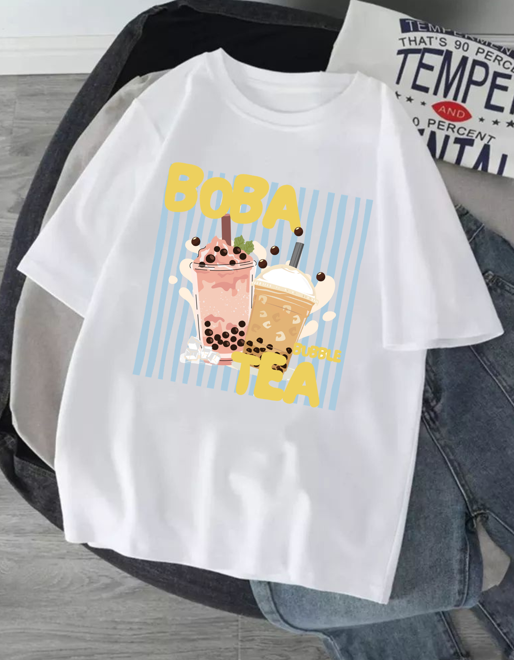 Women's Oversized Boba Tea T-Shirt