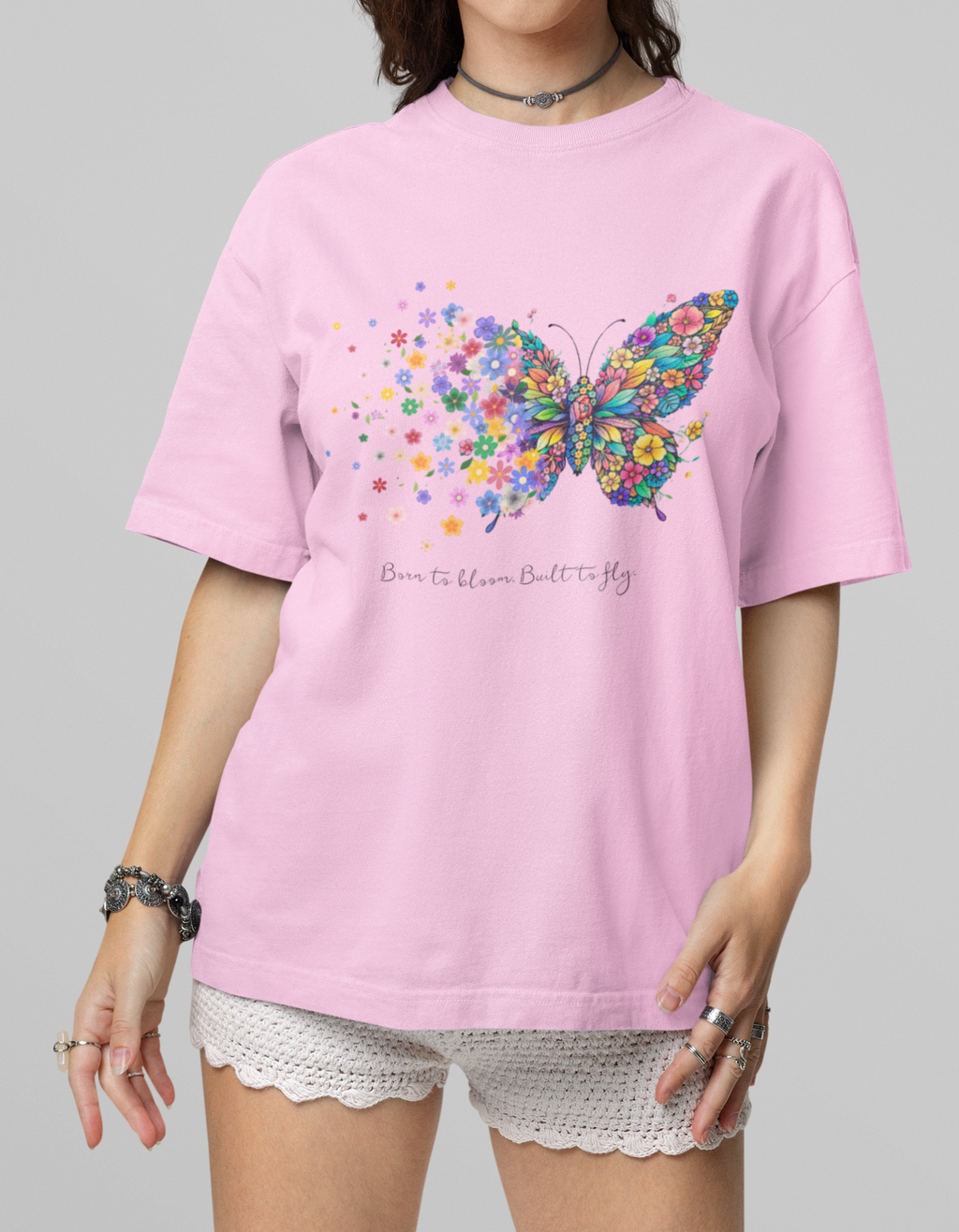 Women's Oversized Born to Bloom T-Shirt