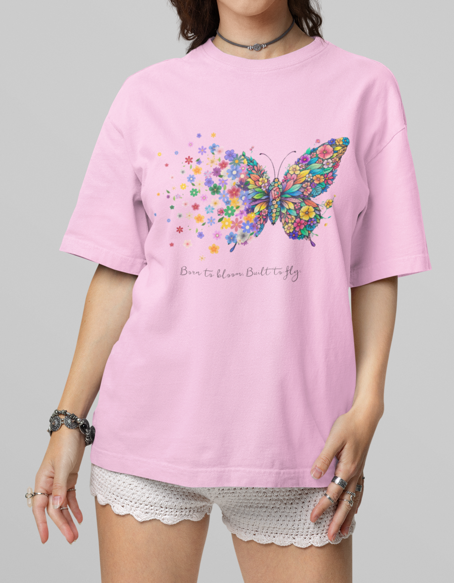 Women's Oversized Born to Bloom T-Shirt