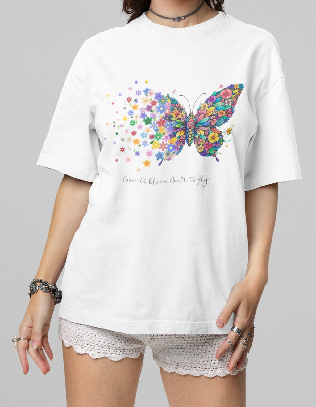 Women's Oversized Born to Bloom T-Shirt