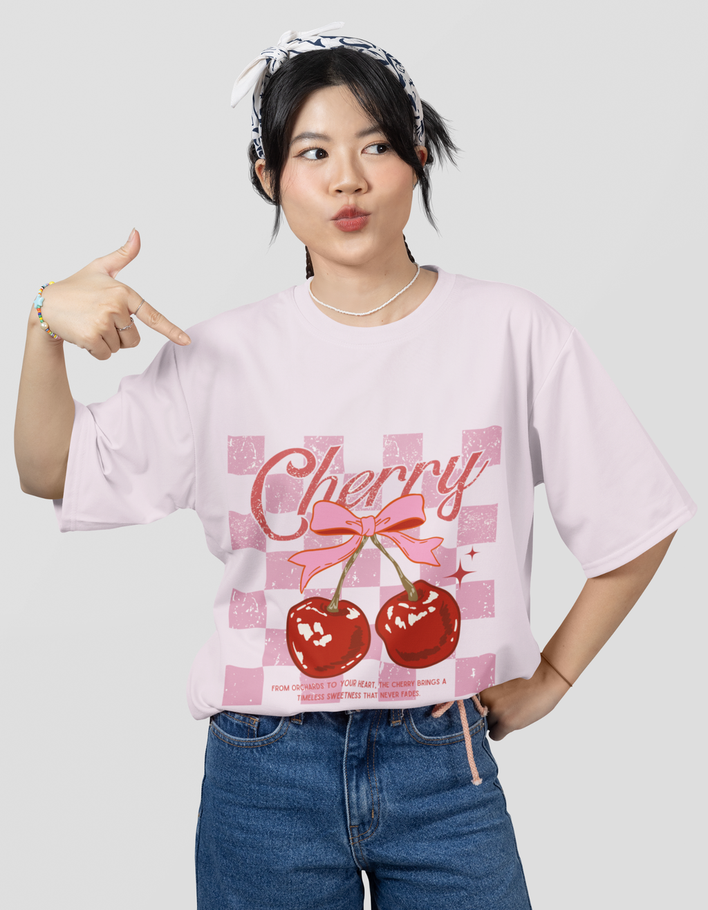 Women's Cherry Oversized T-Shirt