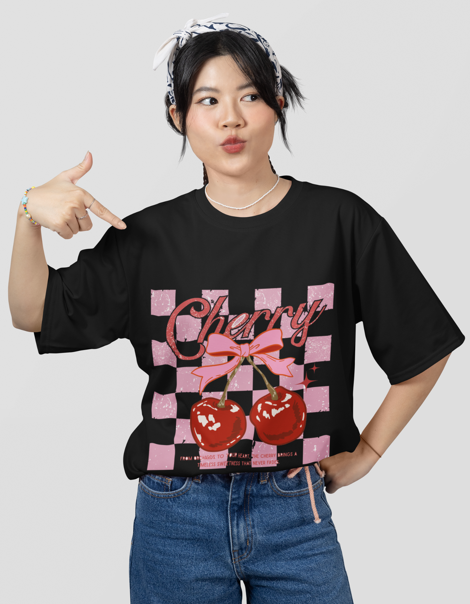 Women's Cherry Oversized T-Shirt