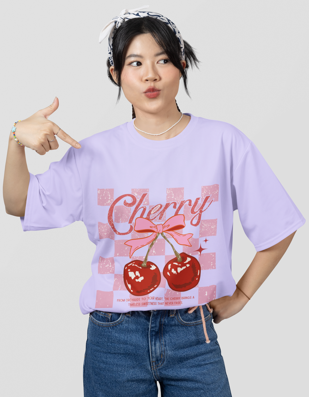 Women's Cherry Oversized T-Shirt