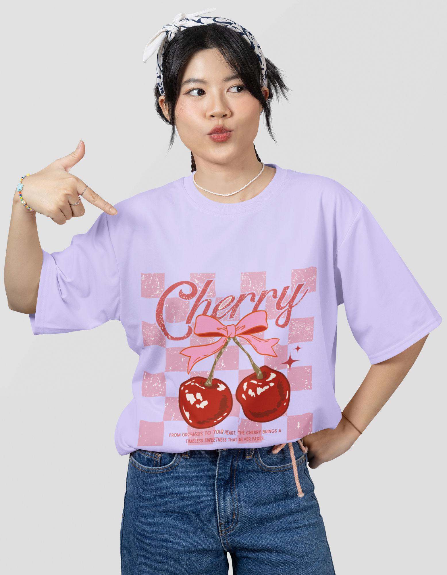 Women's Cherry Oversized T-Shirt