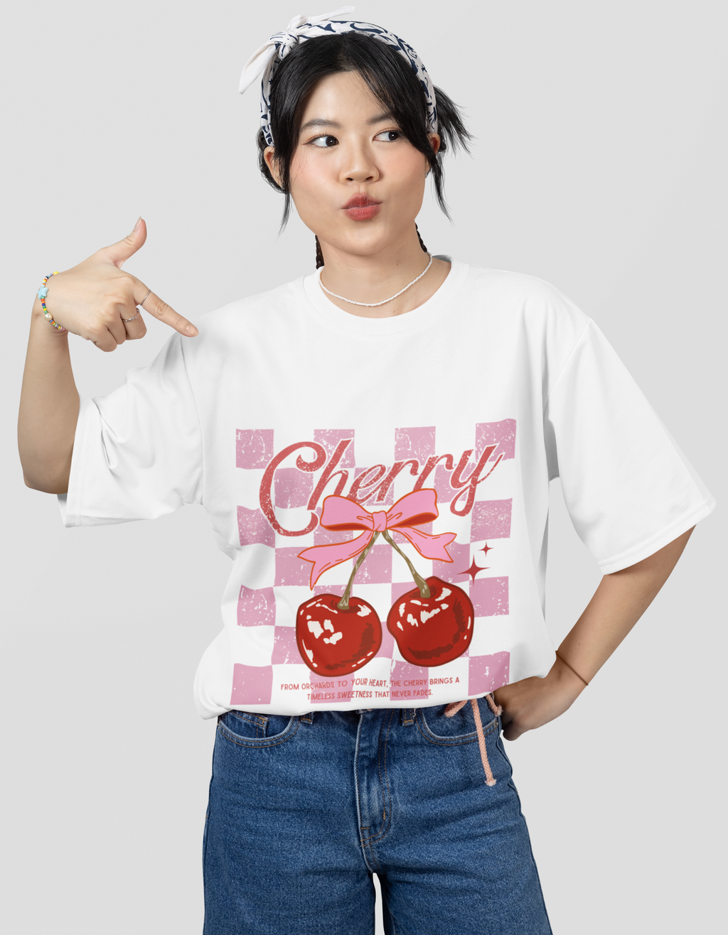 Women's Cherry Oversized T-Shirt