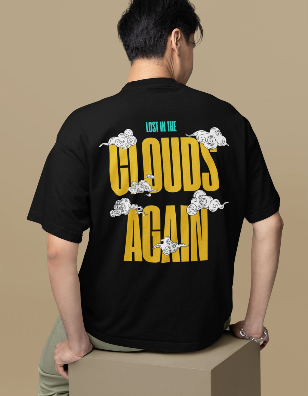 Unisex Oversized Clouds T-Shirt