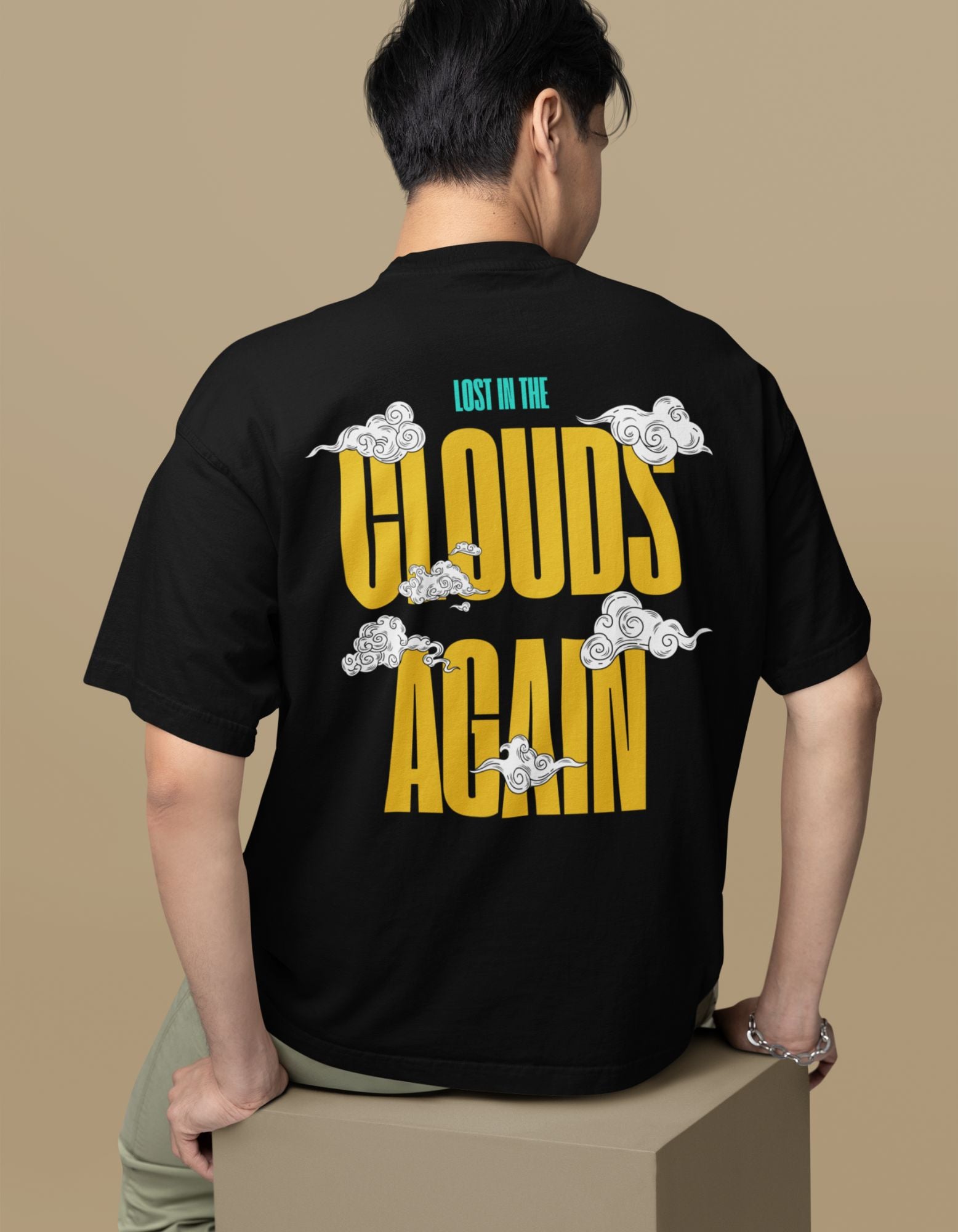 Unisex Oversized Clouds T-Shirt