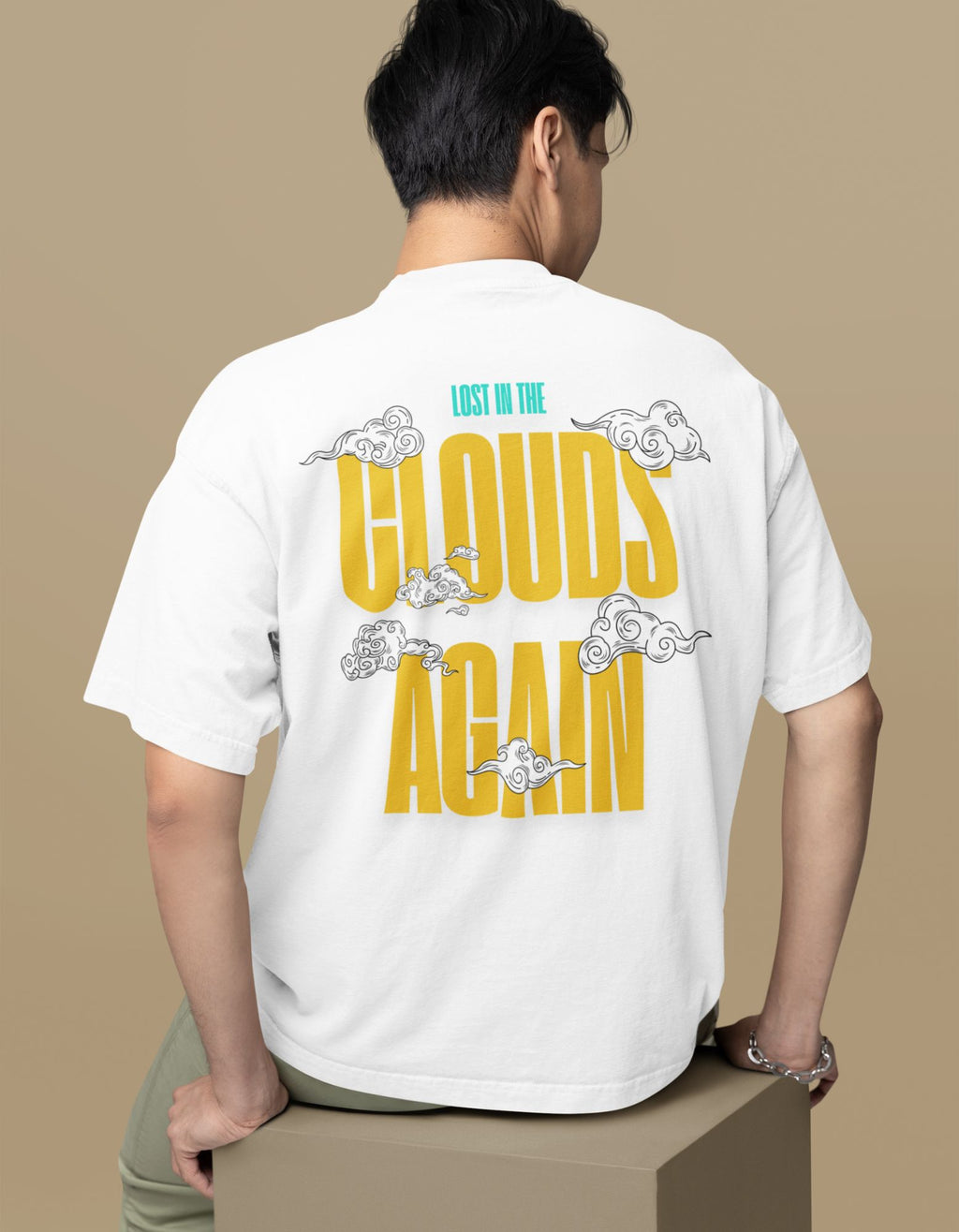 Unisex Oversized Clouds T-Shirt