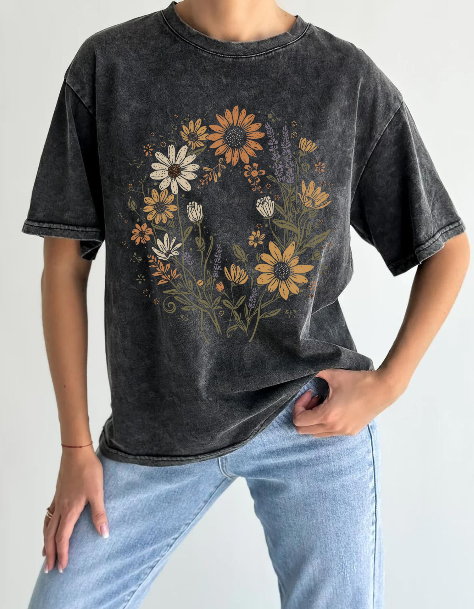 Women's Acid Washed Oversized Tee