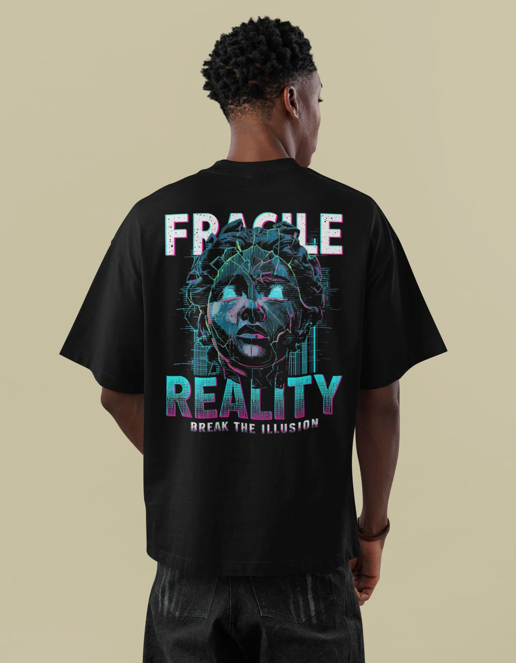 Fragile Reality Oversized T-Shirt for Men