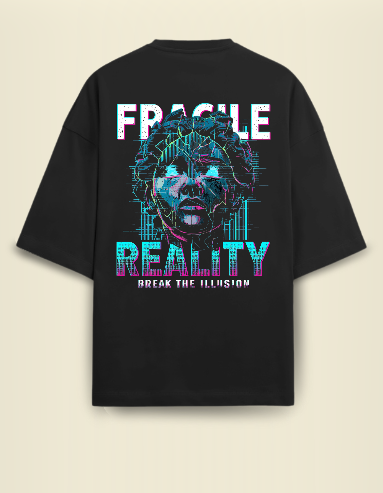 Fragile Reality Oversized T-Shirt for Men