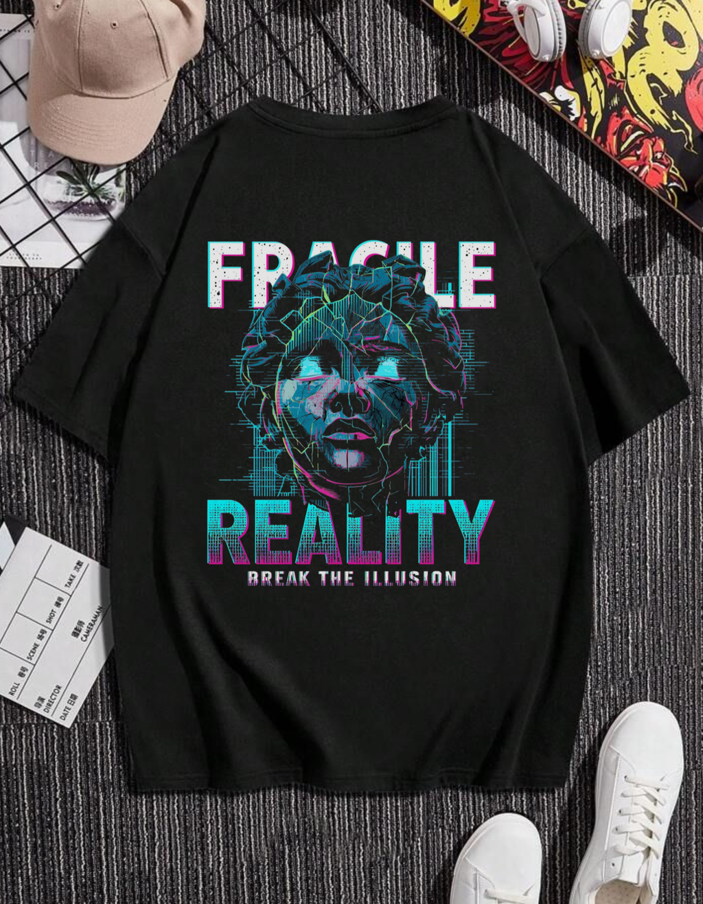 Fragile Reality Oversized T-Shirt for Men