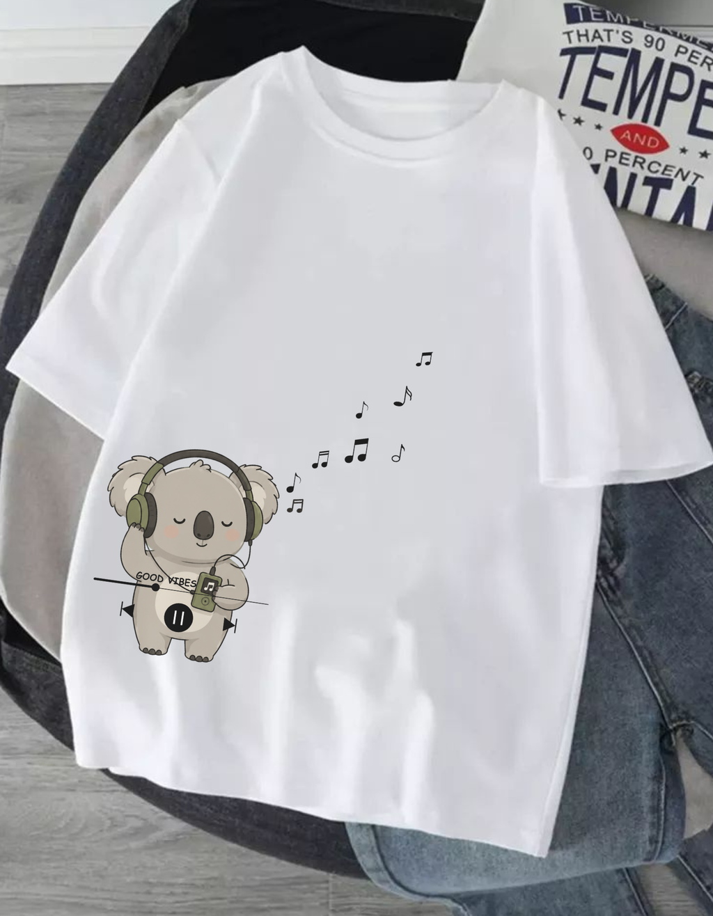 Unisex Oversized Good Vibes Koala T-Shirt