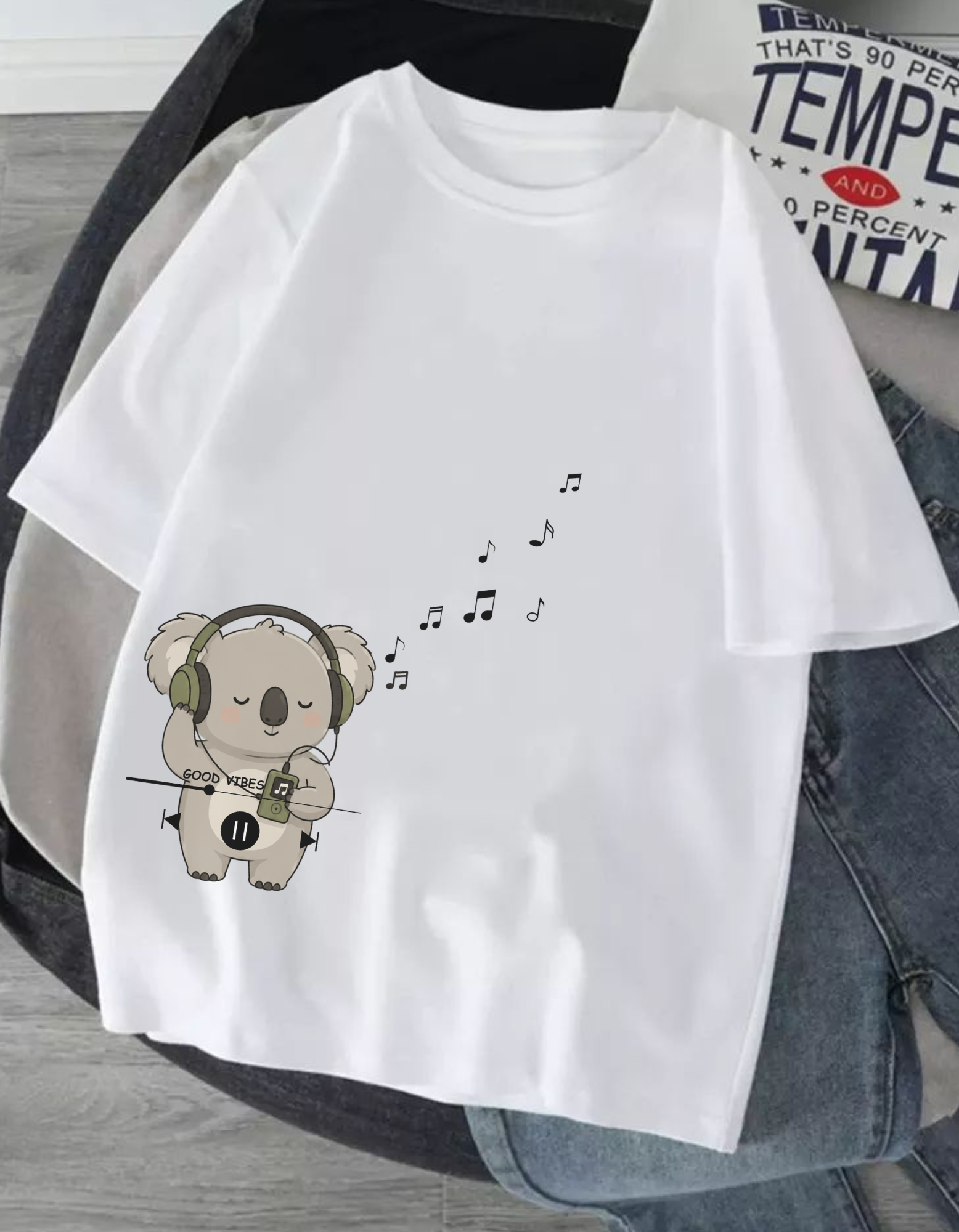 Unisex Oversized Good Vibes Koala T-Shirt