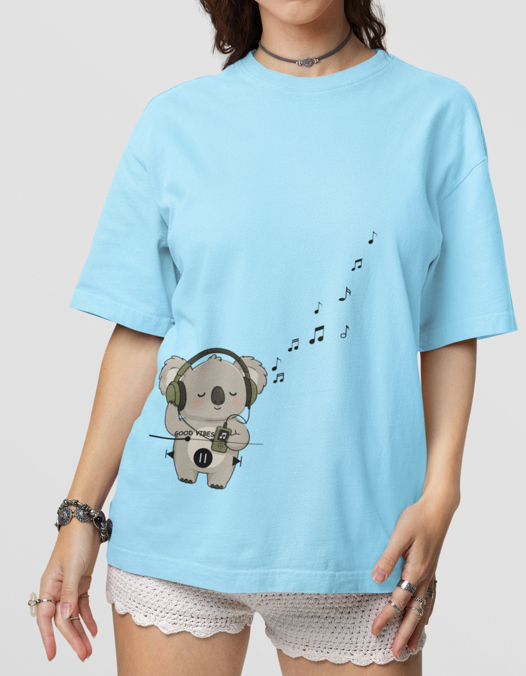 Unisex Oversized Good Vibes Koala T-Shirt