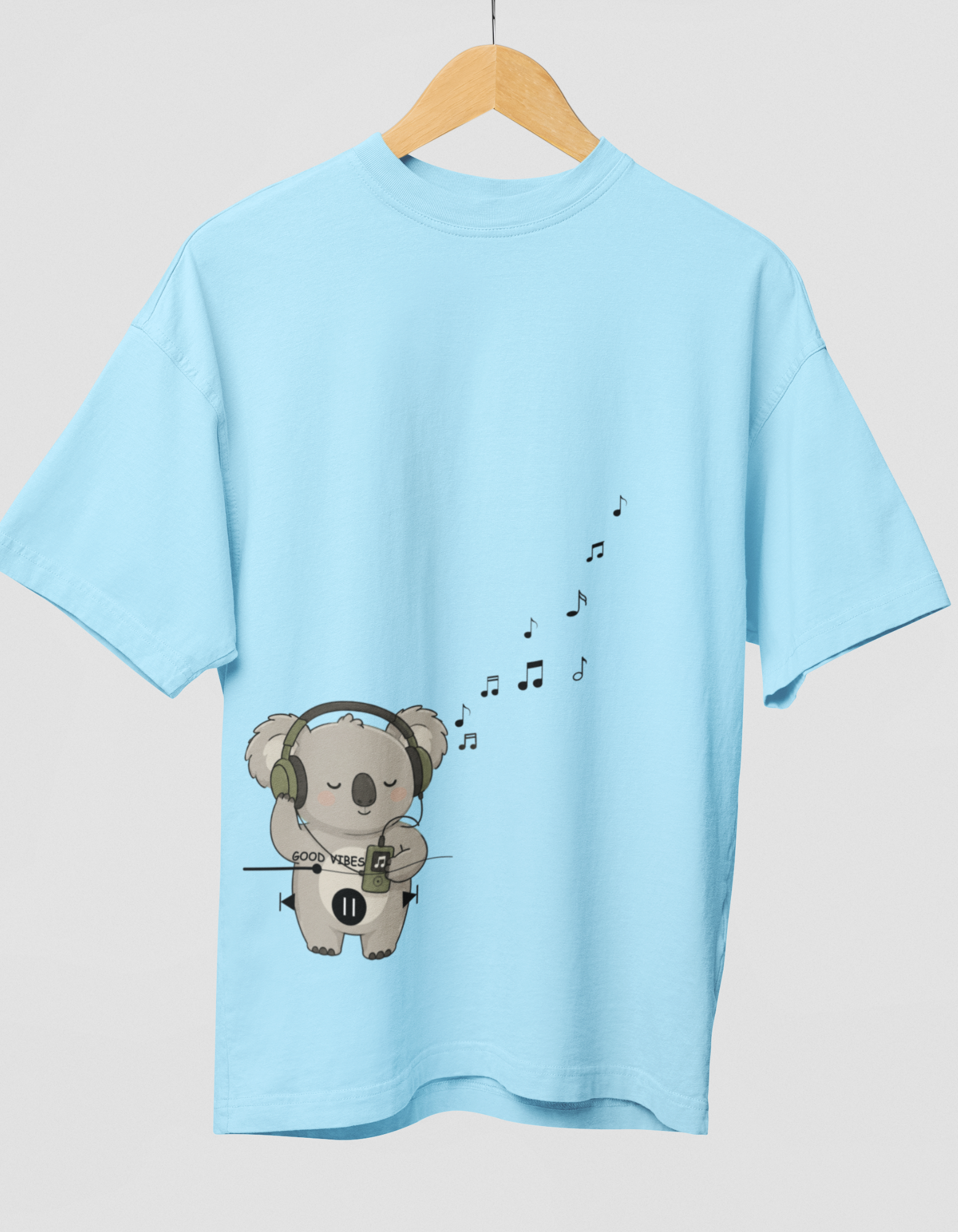 Unisex Oversized Good Vibes Koala T-Shirt