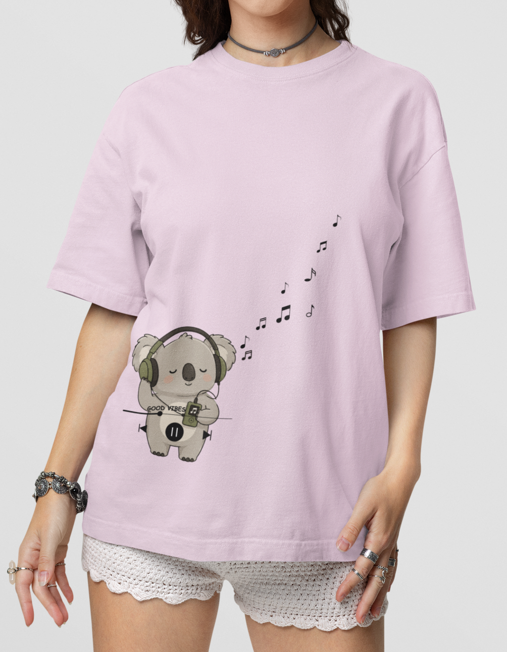 Unisex Oversized Good Vibes Koala T-Shirt
