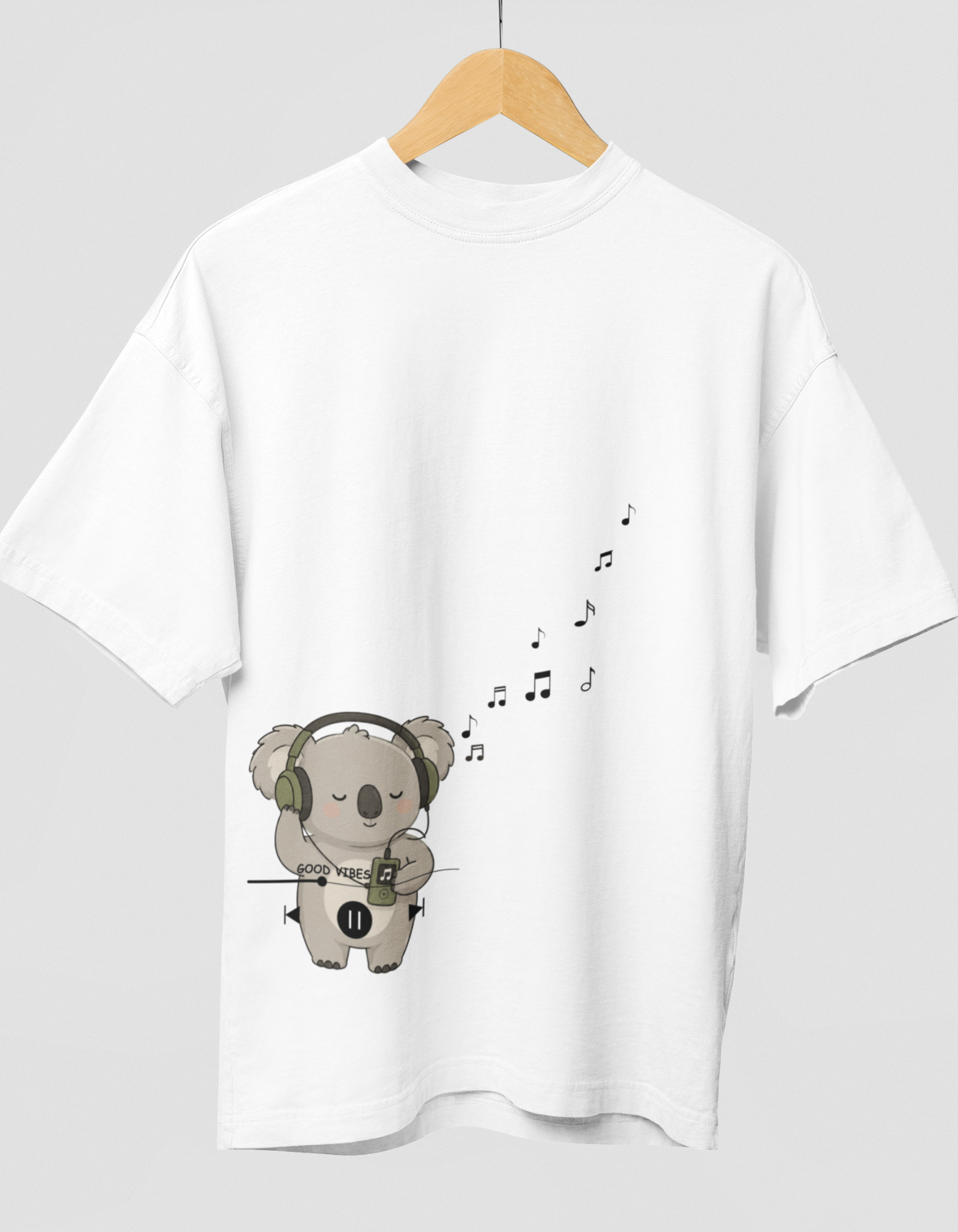 Unisex Oversized Good Vibes Koala T-Shirt