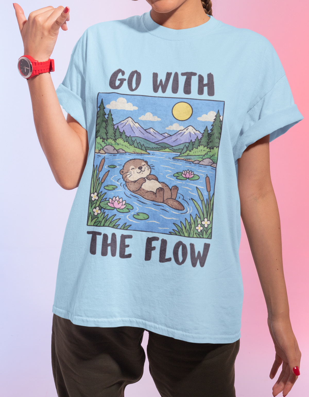 Unisex Printed Terry Oversized Tee