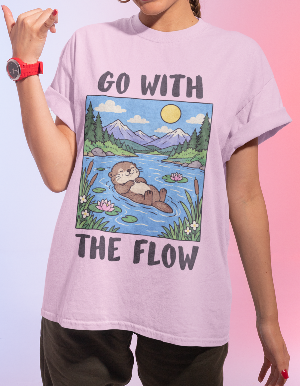Unisex Printed Terry Oversized Tee
