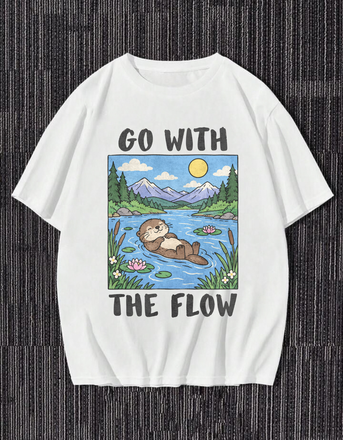 Unisex Printed Terry Oversized Tee