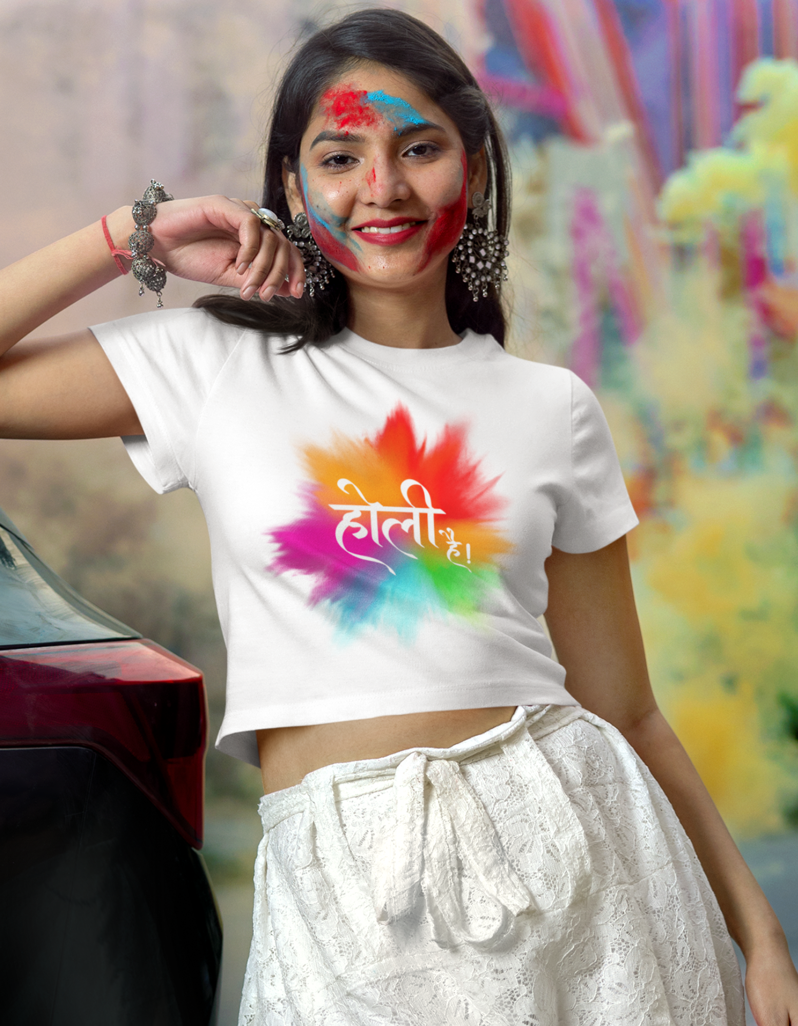 Women's Holi He Baby Tee