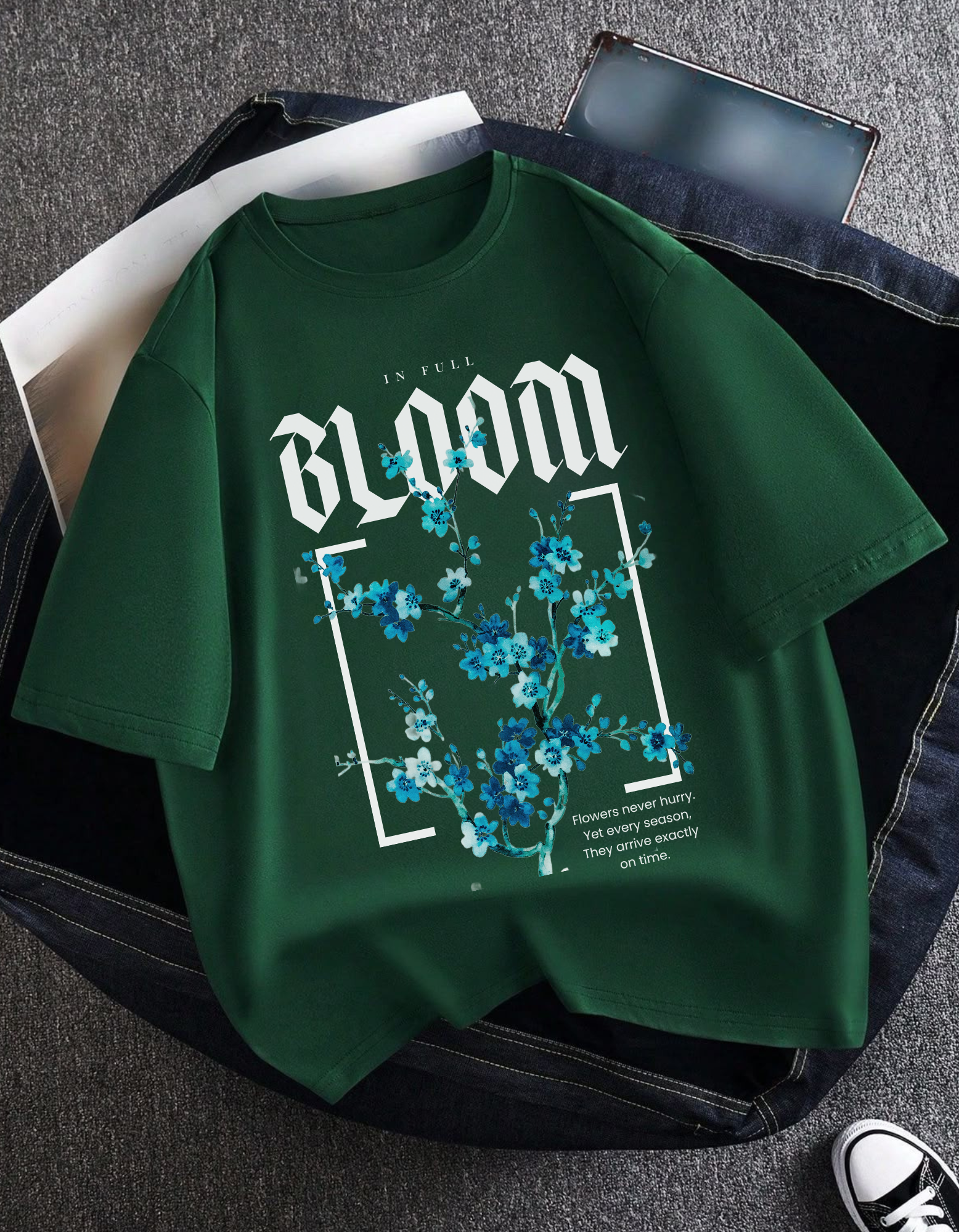 Women's  Oversized Full Bloom T-Shirt