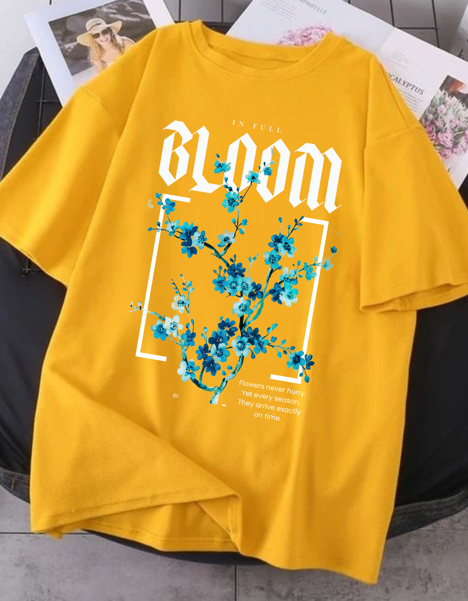 Women's  Oversized Full Bloom T-Shirt