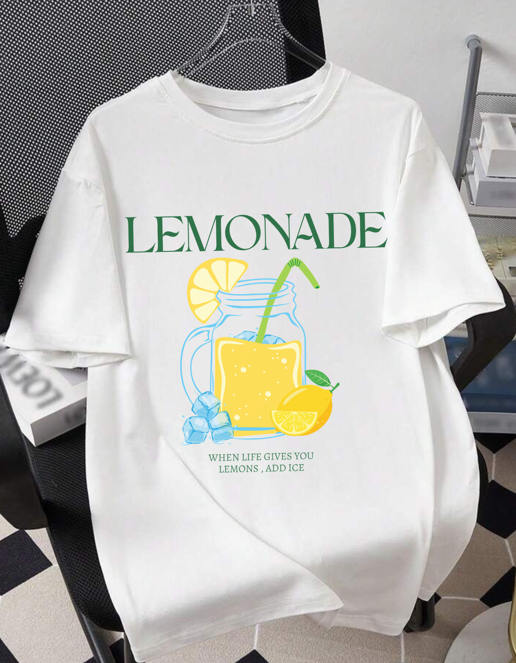 Unisex Oversized Lemonade Printed T-Shirt