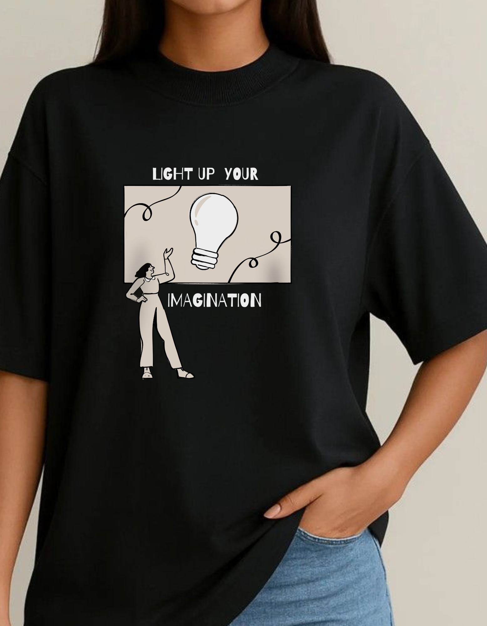 Women's  Light Up Oversized T-Shirt