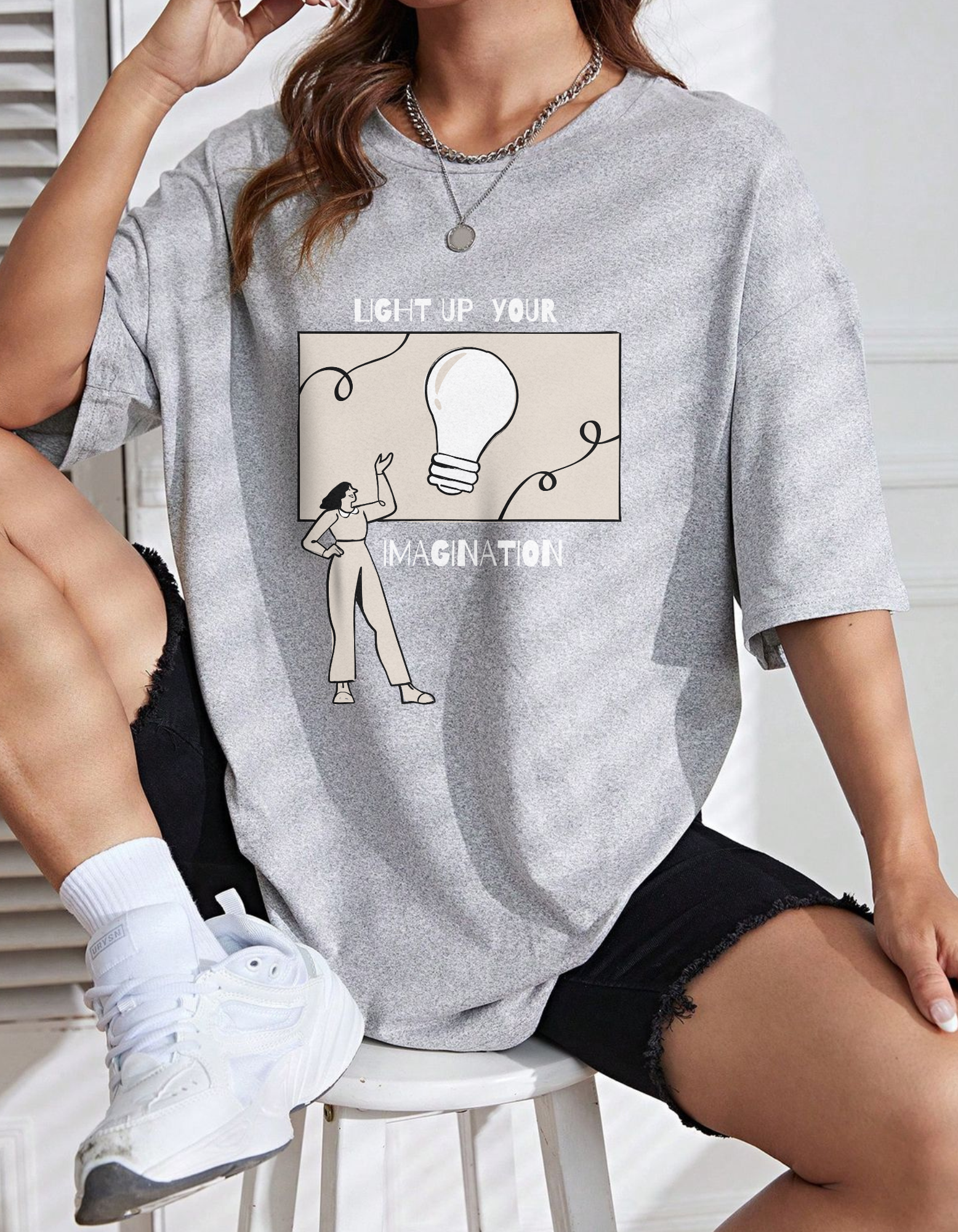 Women's  Light Up Oversized T-Shirt
