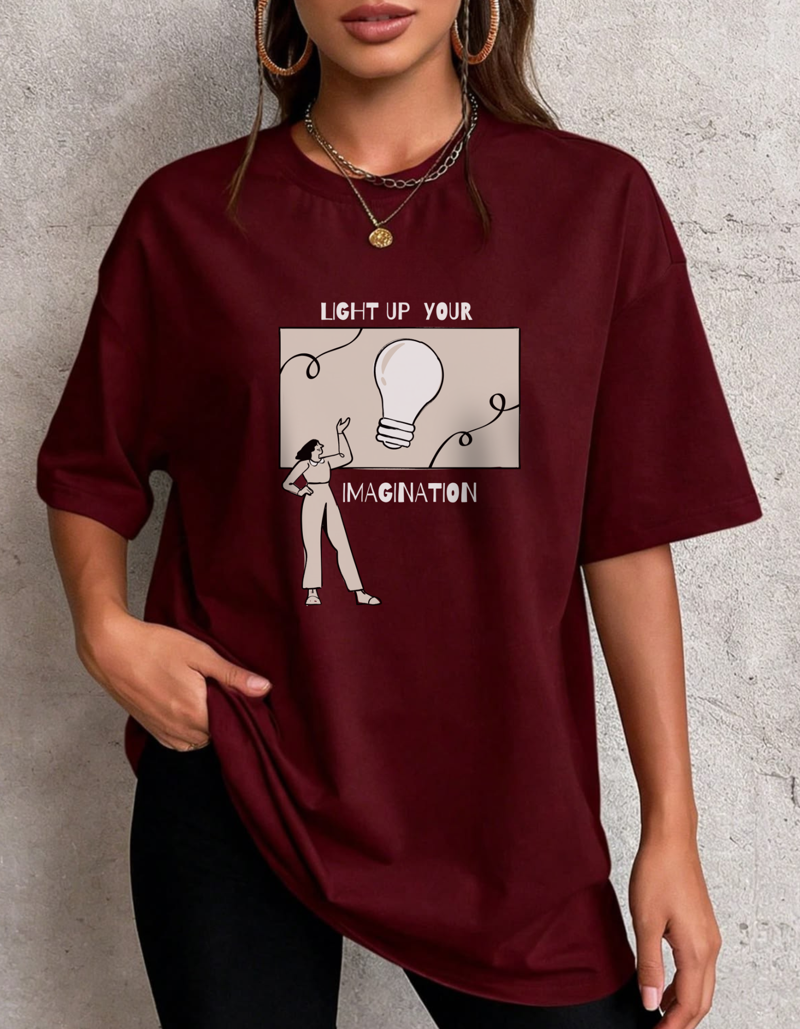 Women's  Light Up Oversized T-Shirt