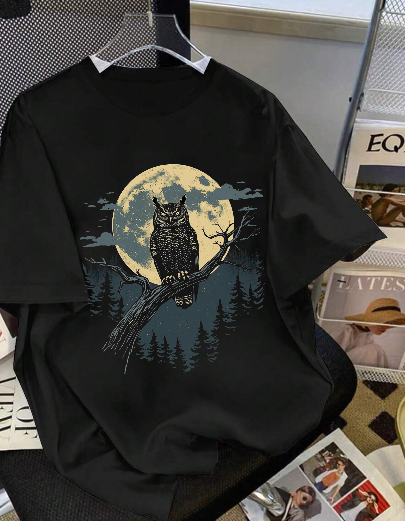 Unisex Oversized Night Owl T-Shirt