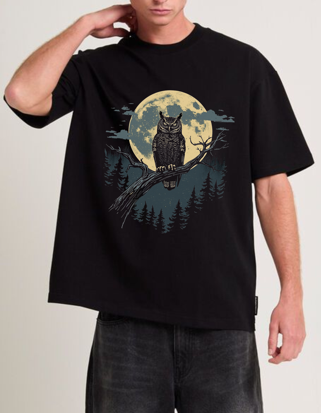 Unisex Oversized Night Owl T-Shirt