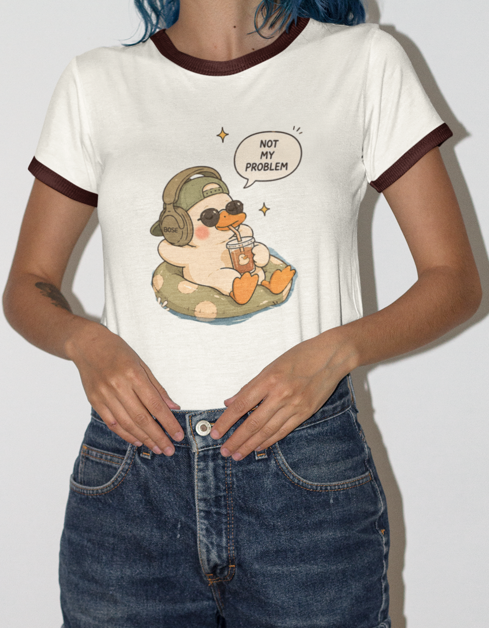 Women's printed Ringer T-Shirt