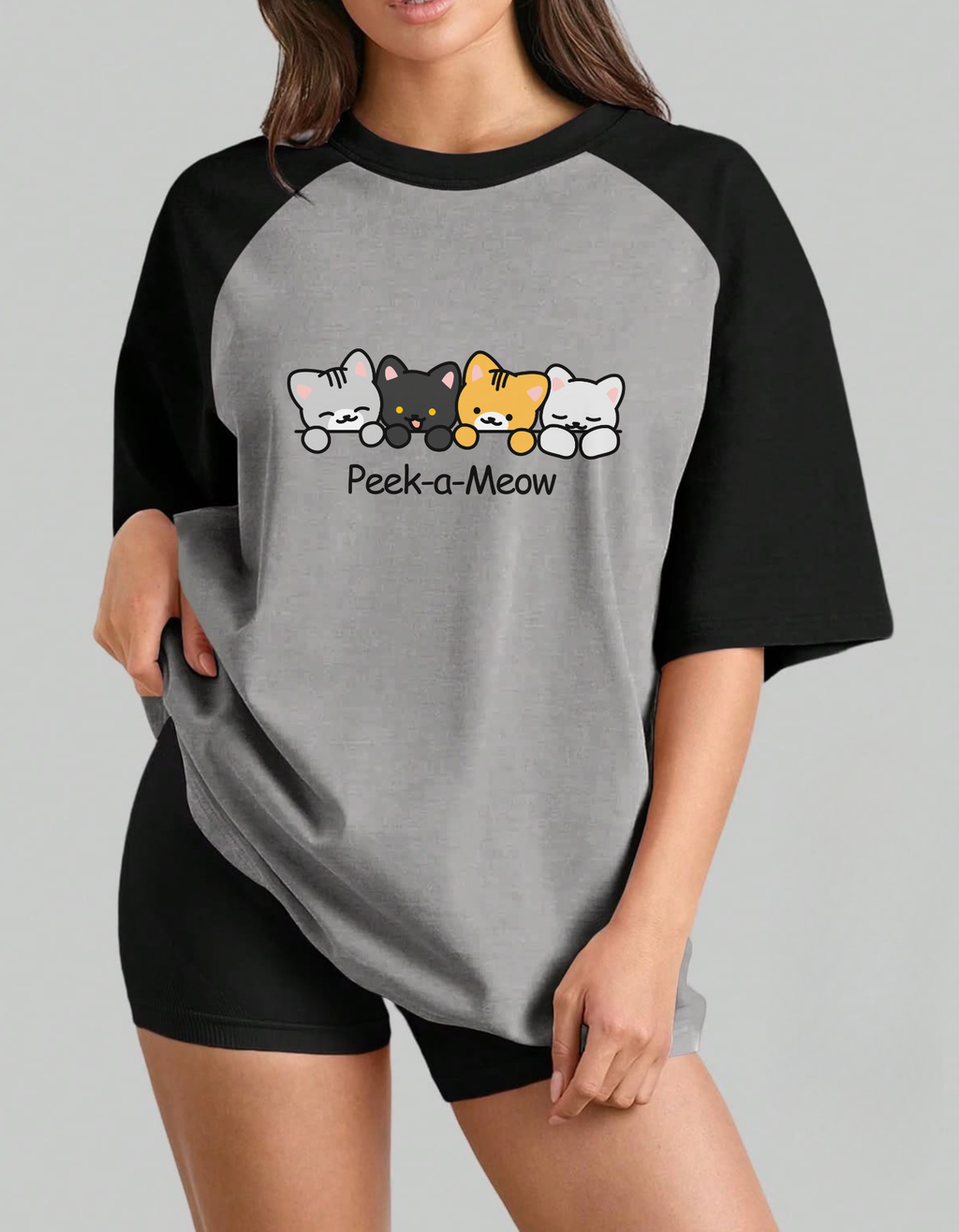 Women's Meow Oversized Raglan