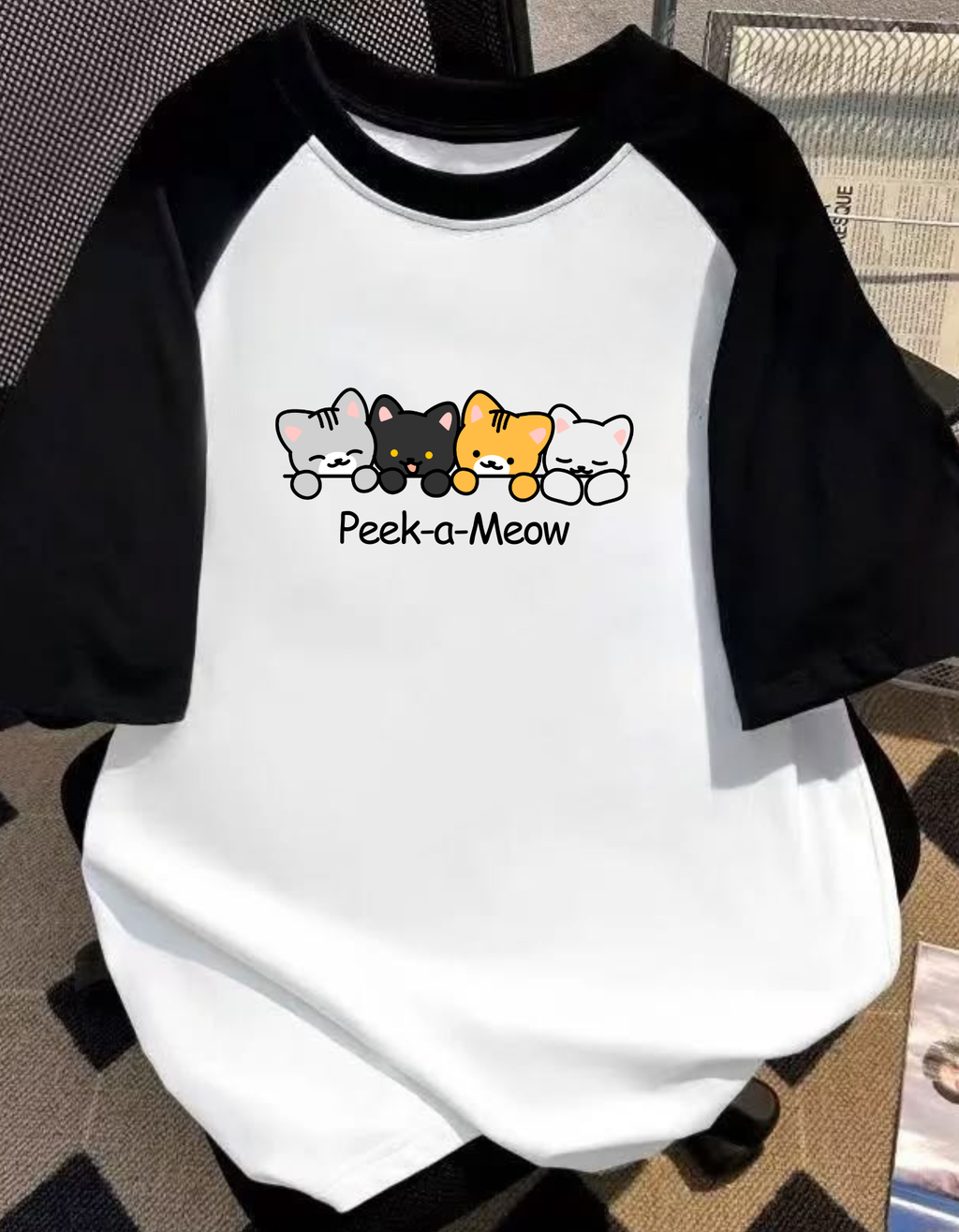 Women's Meow Oversized Raglan