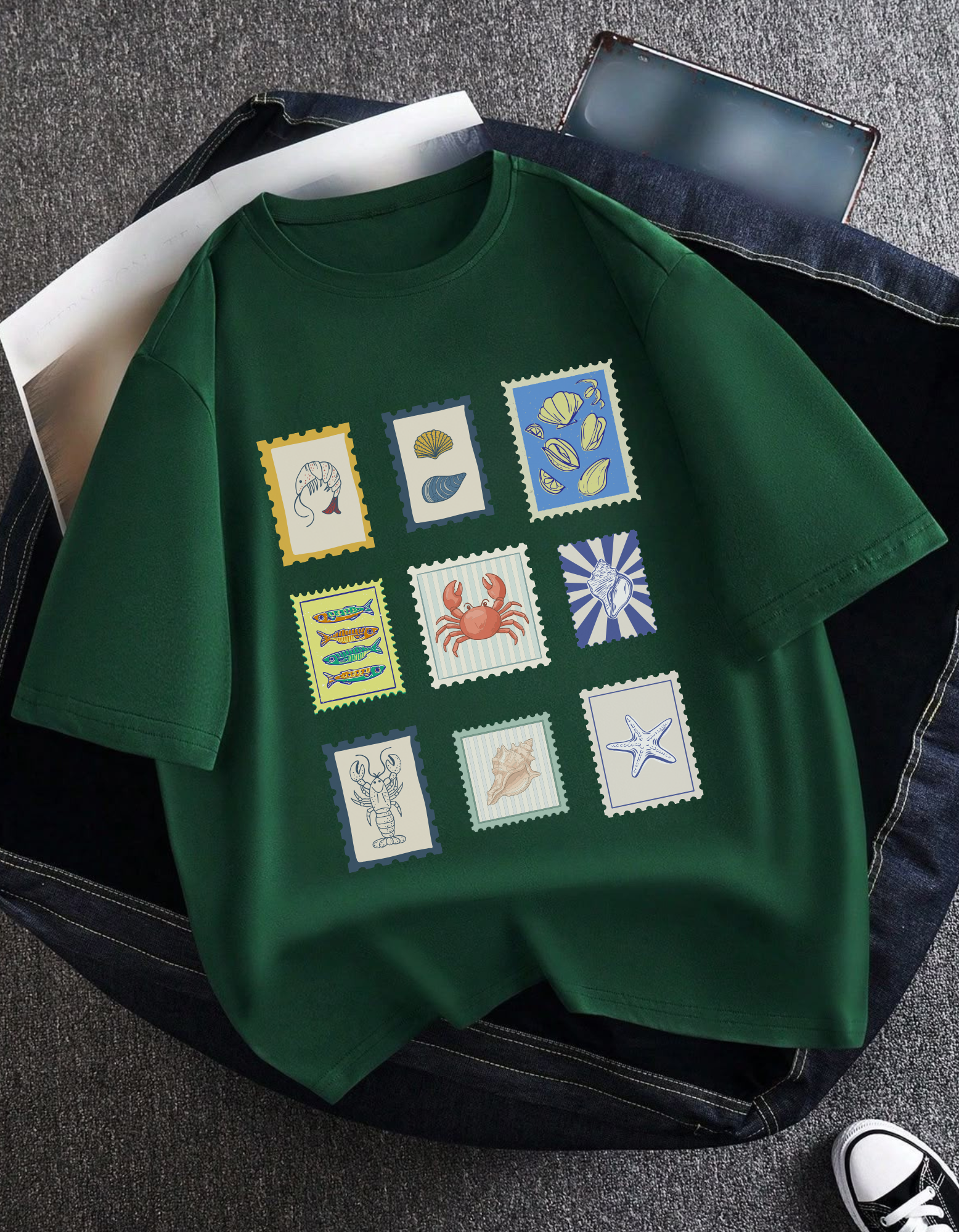 Unisex Oversized Sea Creatures T-Shirt