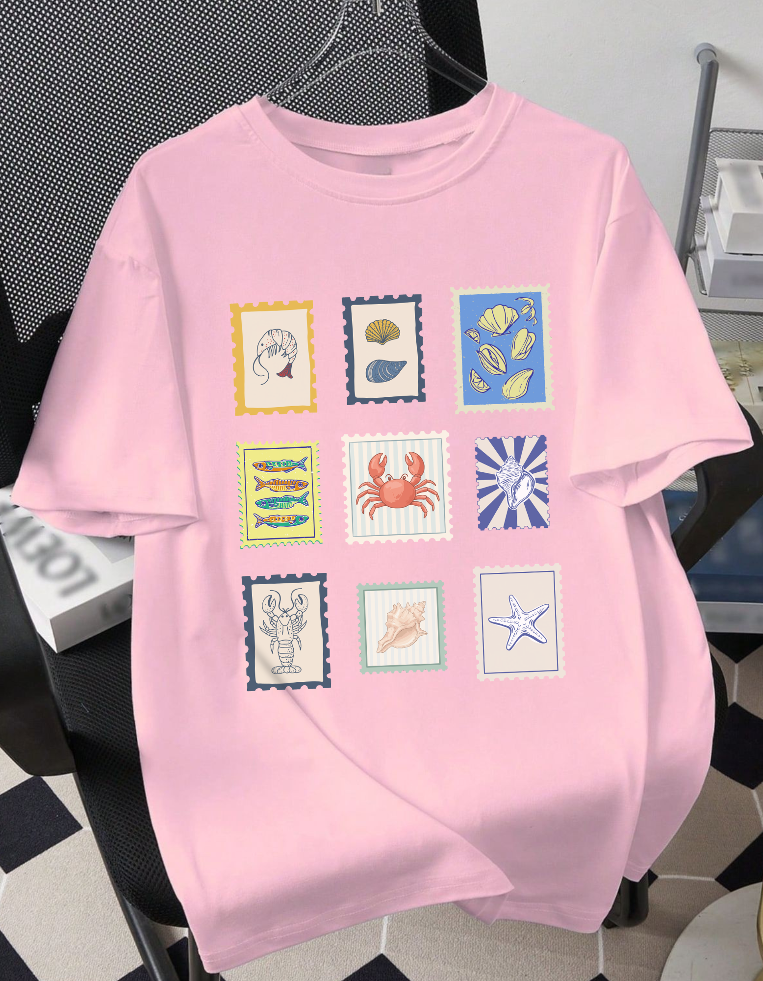 Unisex Oversized Sea Creatures T-Shirt