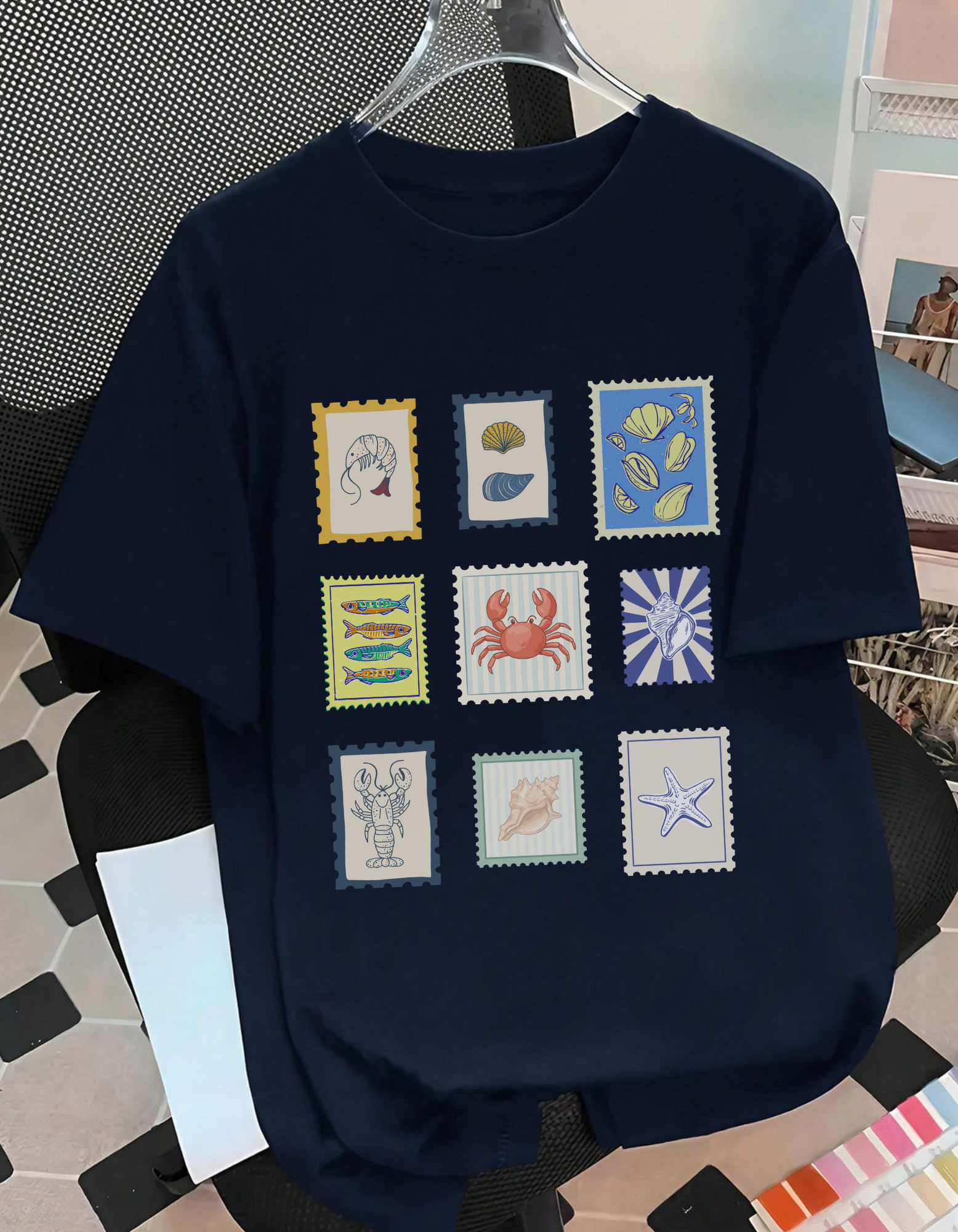 Unisex Oversized Sea Creatures T-Shirt