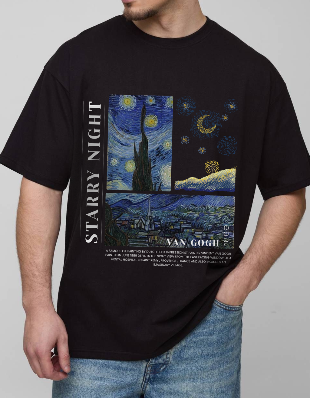 Starry Night Unisex Oversized T-Shirt