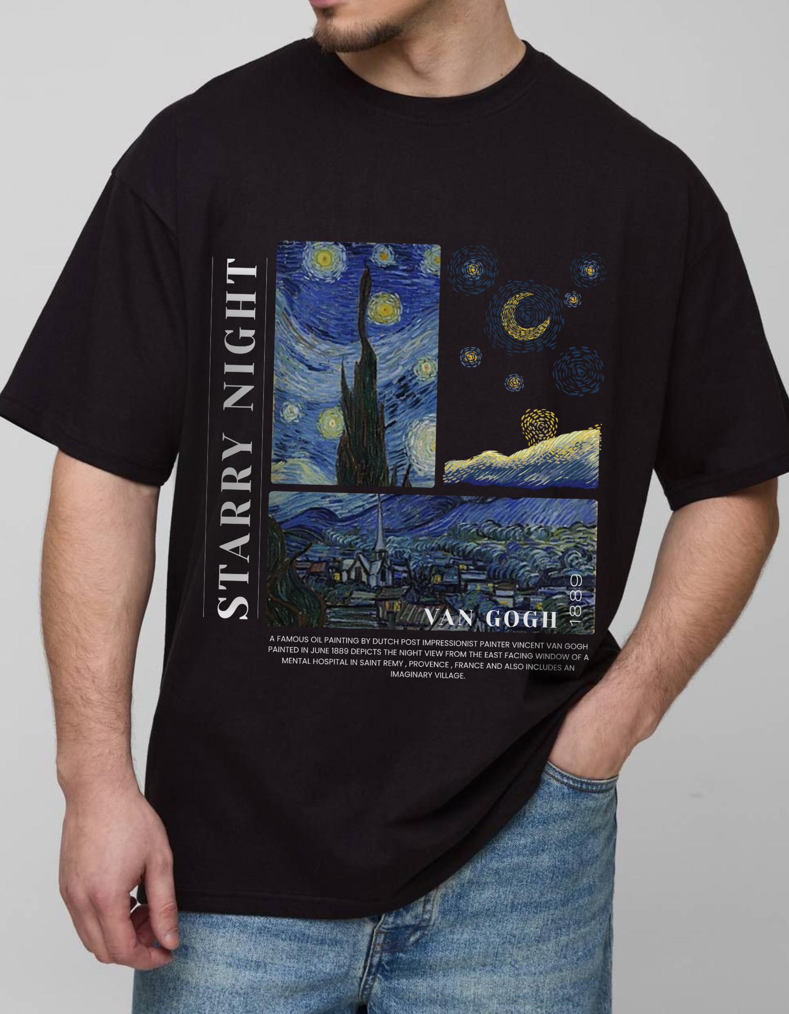Starry Night Unisex Oversized T-Shirt