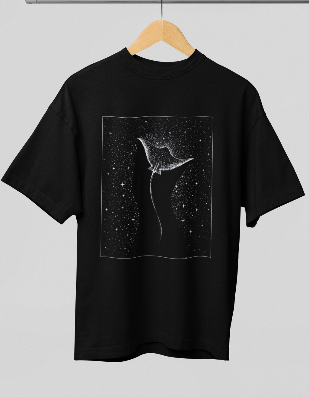 women's Oversized Stingray printed T-Shirt