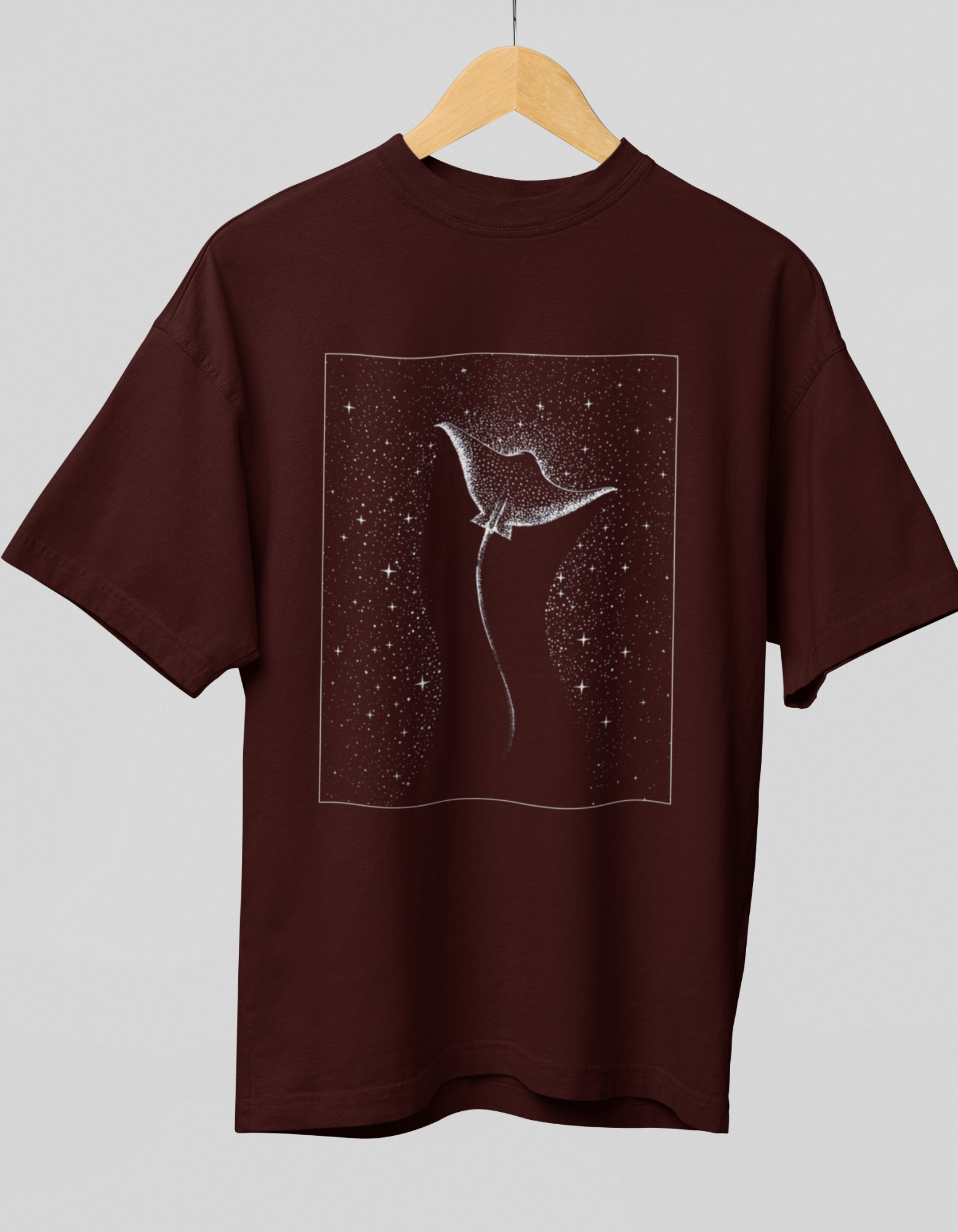women's Oversized Stingray printed T-Shirt