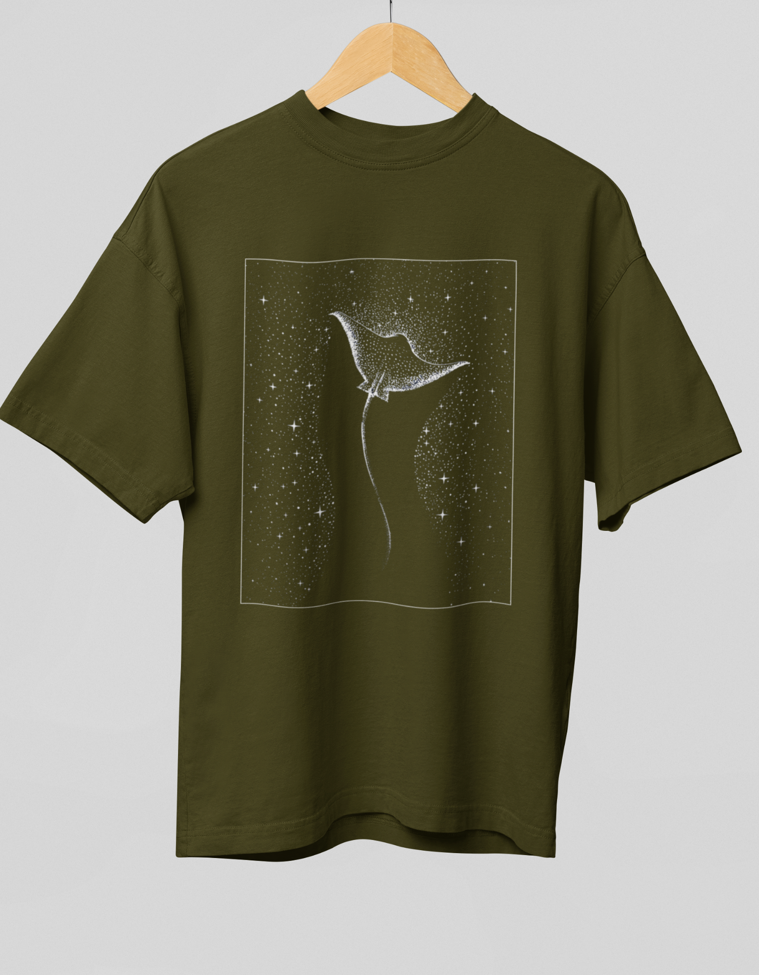 women's Oversized Stingray printed T-Shirt